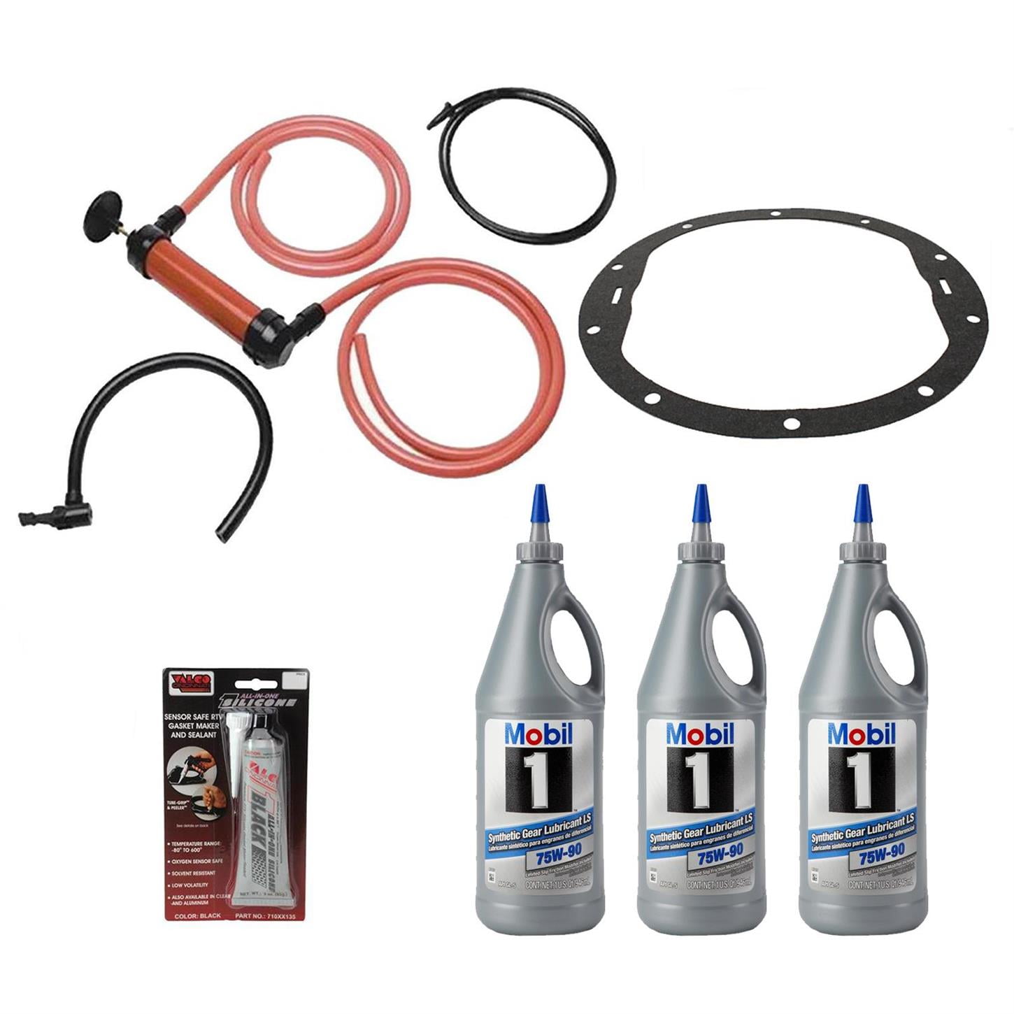 Mobil 1 1043611 75W90 Full Synthetic Gear Oil Change Kit