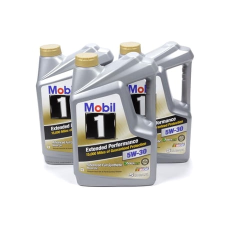 Mobil 1 120766 5W30 Synthetic 5 qt. Extended Performance Motor Oil - Set of 3