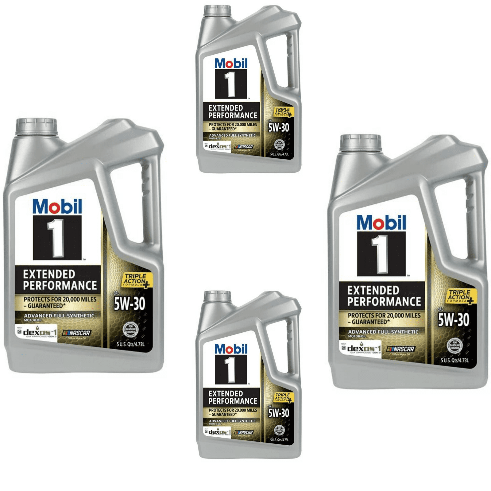 Mobil 1 120766 Extended Performance Full Synthetic Motor Oil 5W30 Pack of 4