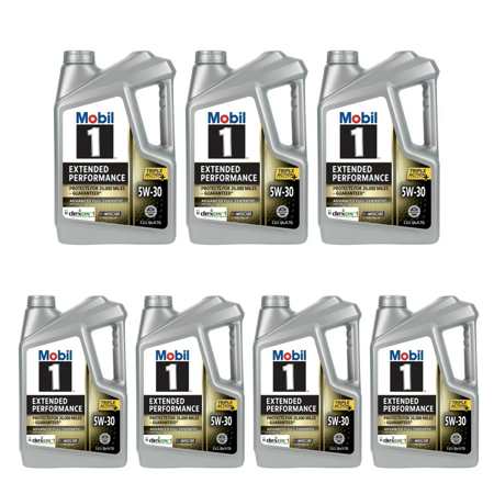 Mobil 1 120766 Extended Performance Full Synthetic Motor Oil 5W-30 Pack of 7