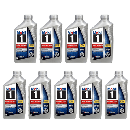 Mobil 1 120768 High Mileage 5W-20 Motor Oil Pack of 9
