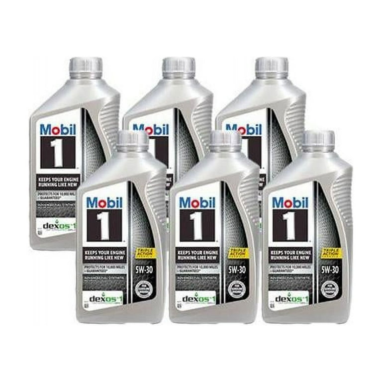 Mobil 1 124315 Advanced Full Synthetic Motor Oil, 5W30, 6