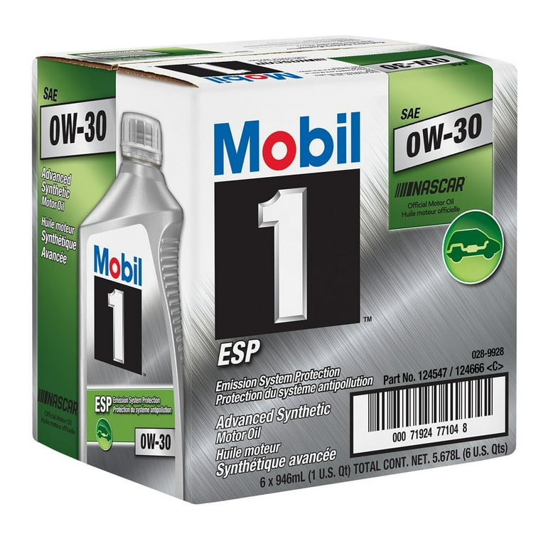 Mobil 1 124547 ESP Formula Engine Oil 0W30 1 Quart Bottles Set of