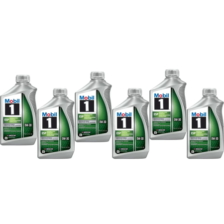 Mobil 1 124547 ESP Full Synthetic Motor Oil 0W-30 Pack of 6