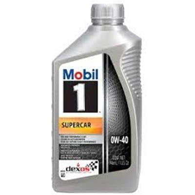 Mobil1 0W-40 6U.S.Qt (モービル1　0W-40） Mobil 1 Synthetic Motor Oil, Supercar 0W-40, Full Synthetic