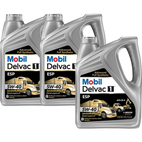 Mobil 1 127863 Delvac 1 ESP Motor Oil, 5W-40, 1 Gallon, Box/3