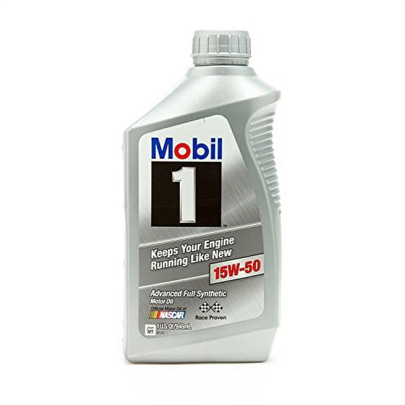 Mobil 1 15W-50, Engine Oil, 1 qt.