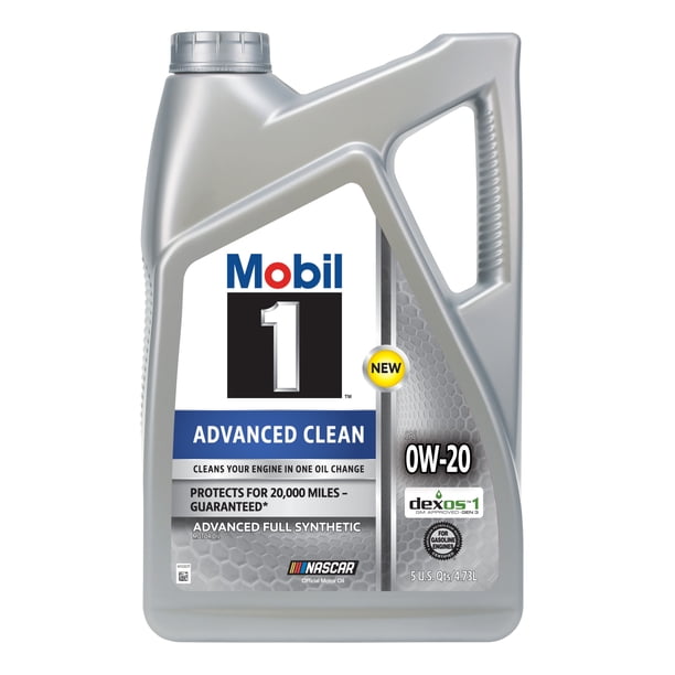 Mobil 1 Advanced Clean Full Synthetic Motor Oil 0W-20, 5 Quarts