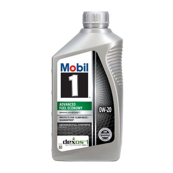 Mobil 1 Advanced Fuel Economy Full Synthetic Motor Oil 0W-20, 1 Quart