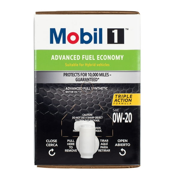 Mobil 1 Advanced Fuel Economy Full Synthetic Motor Oil 0W-20, 12 Quart