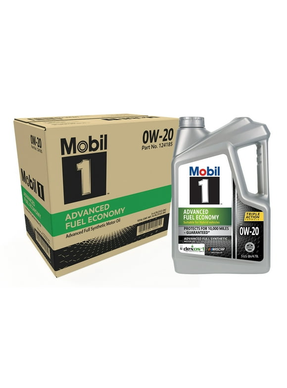 Mobil 1 Advanced Fuel Economy Full Synthetic Motor Oil 0W-20, 5 Quart (Pack of 3)