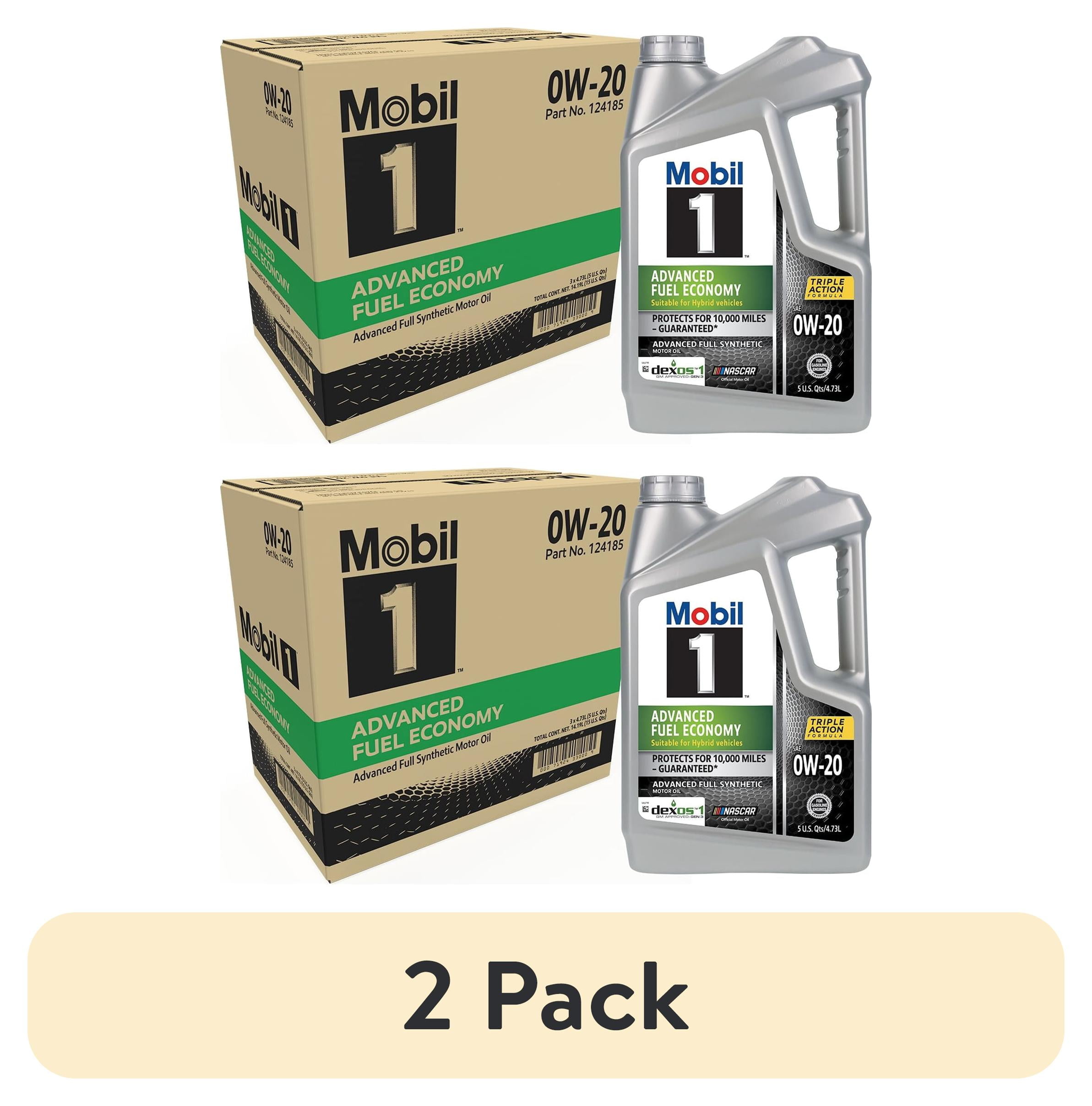 (2 pack) Mobil 1 Advanced Fuel Economy Full Synthe