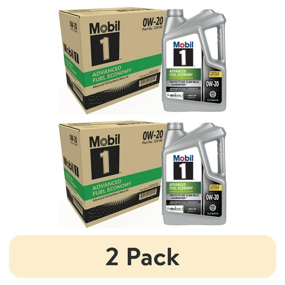 (2 pack) Mobil 1 Advanced Fuel Economy Full Synthetic Motor Oil 0W-20, 5 Quart (Pack of 3)
