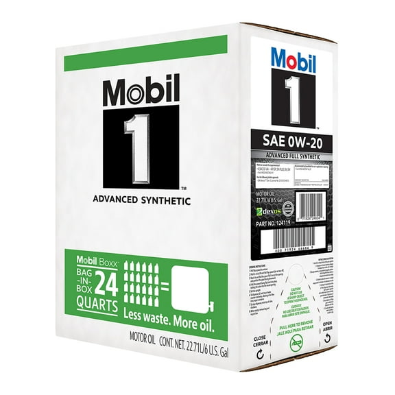 Mobil 1 Advanced Fuel Economy Full Synthetic Motor Oil 0W-20, 6 Gallon