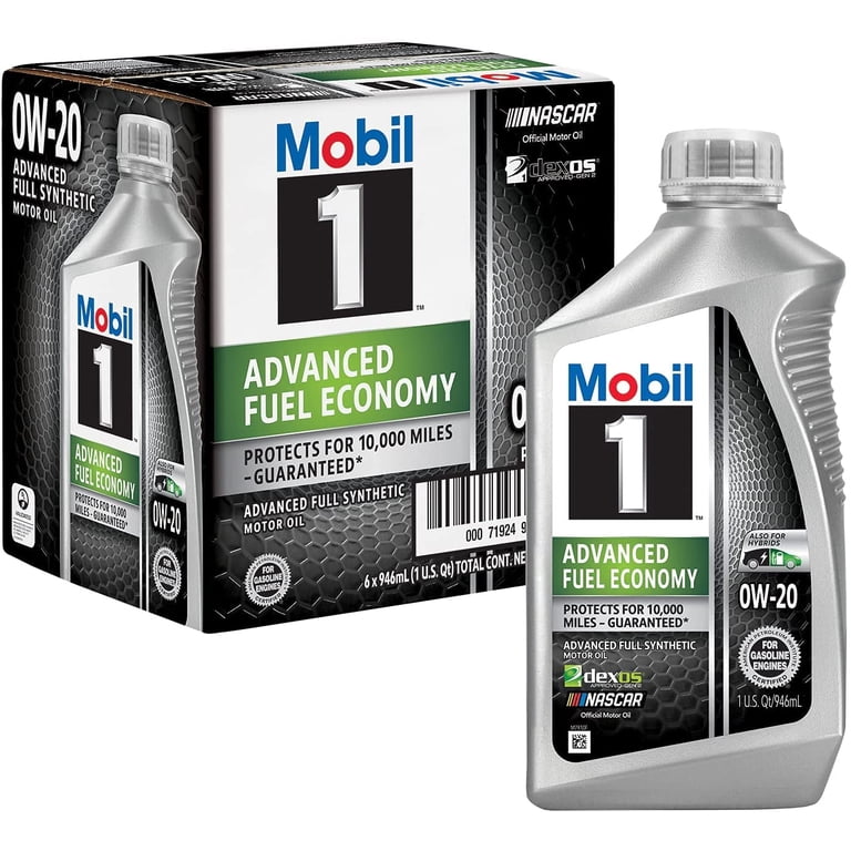 Mobil 1 Advanced Fuel Economy 0W-20　6本です Mobil 1 Advanced Fuel Economy Full Synthetic Motor Oil 0W-20, 6