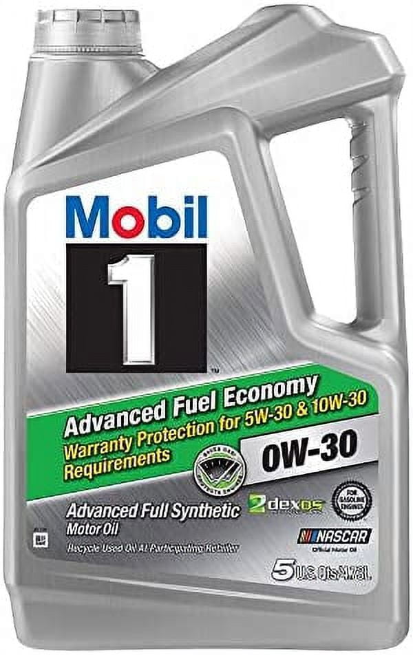 Mobil 1 Advanced Fuel Economy Full Synthetic Motor Oil 0W30, 5QT
