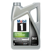 Mobil 1 Advanced Fuel Economy Full Synthetic Motor Oil 0W-8, 5 Quart