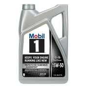 Mobil 1 Advanced Full Synthetic Motor Oil 15W-50, 5 Quart