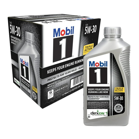Mobil 1 Advanced Full Synthetic Motor Oil 5W-30, 1 Quart (Pack of 6)