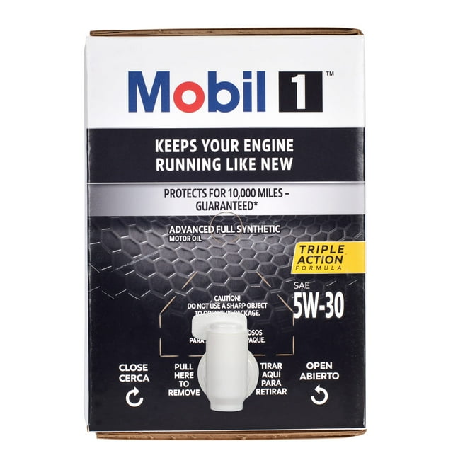 Mobil 1 Advanced Full Synthetic Car Motor Oil 5W30, 12 Quart Pack