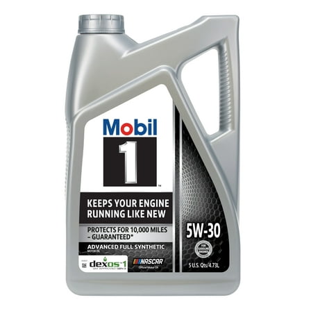 Mobil 1 Advanced Full Synthetic Motor Oil 5W-30, 5 Quart