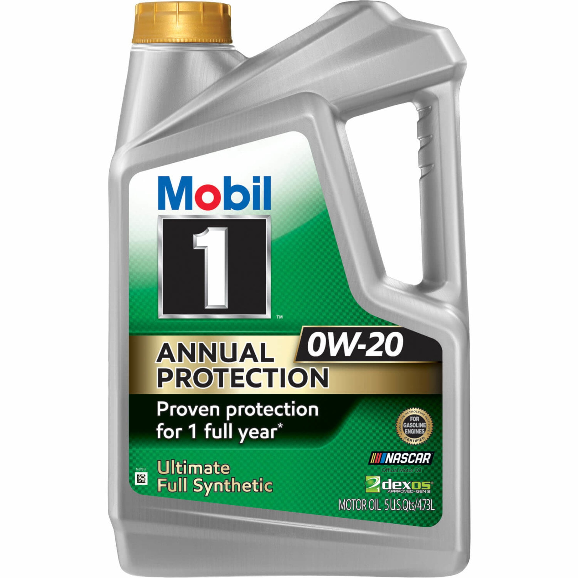 Mobil 1 Annual Protection Full Synthetic Motor Oil 0W-20, 5 Quart