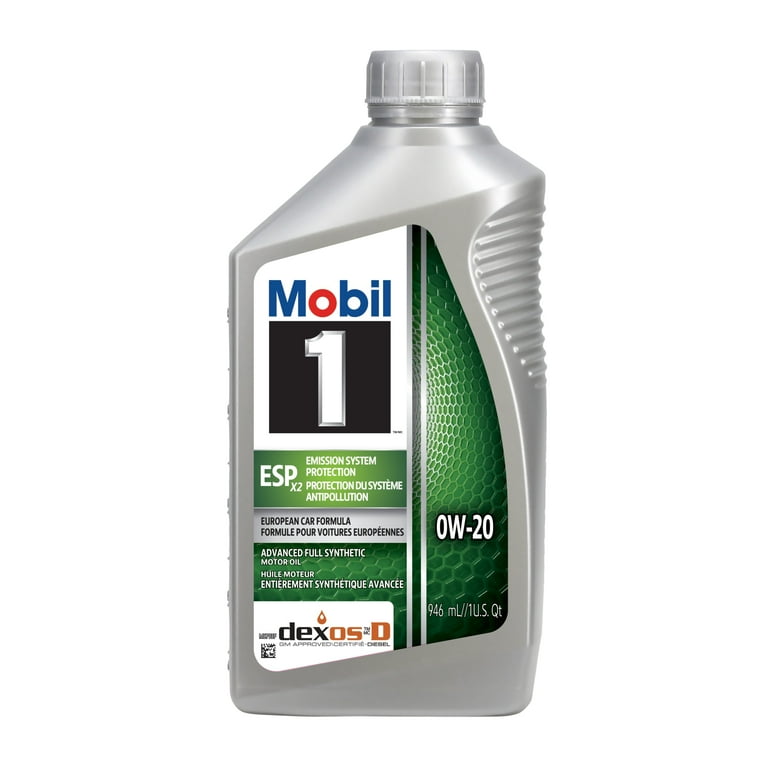 Mobil 1 ESP 0W-20 エンジンオイル 5L 2本セット Mobil 1 ESP X2 Full Synthetic Motor Oil 0W-20, 5 Quart - Walmart.com