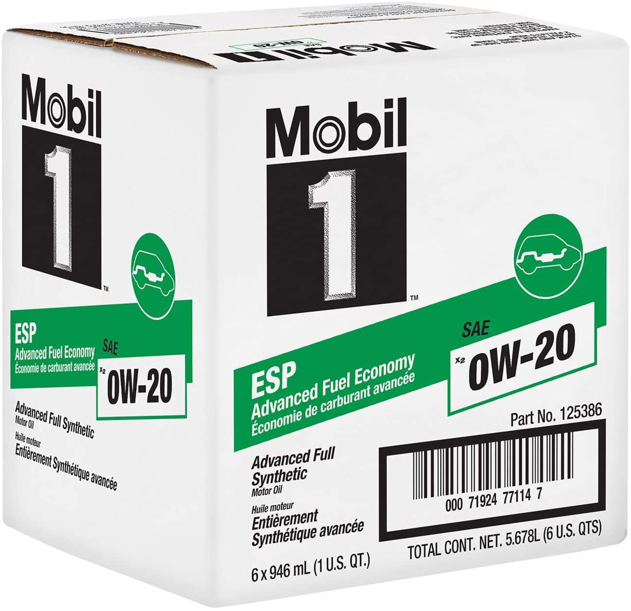 Mobil 1 ESP X2 0W-20 5Lボトル2本 Mobil 1 ESP X2 0W-20 Synthetic Motor Oil, 1 Quart, High Wear