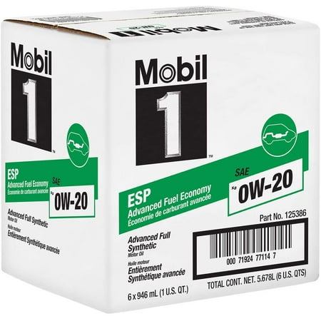 Mobil 1 ESP X2 Full Synthetic Motor Oil 0W-20 (12 Quarts)
