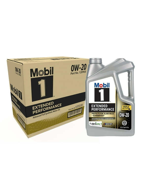 Mobil 1 Extended Performance Full Synthetic Motor Oil 0W-20, 5 Quart (Pack of 3)