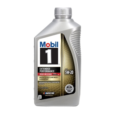 Mobil 1 Extended Performance High Mileage Full Synthetic Motor Oil 5W-20, 1 Quart