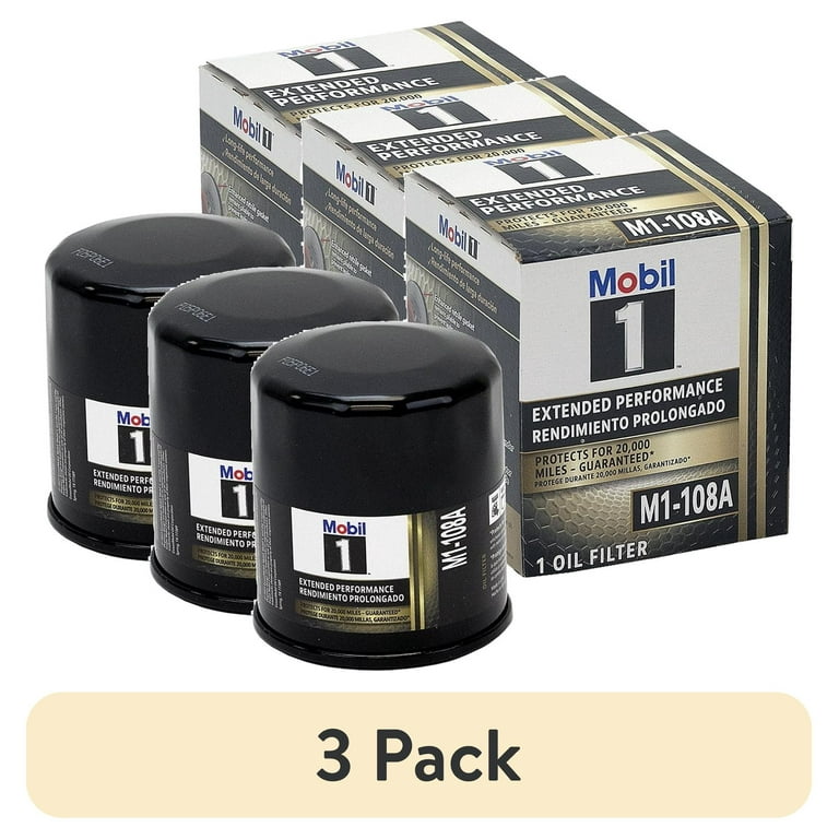 3 pack Mobil 1 Extended Performance M1 108A Oil Filter Walmart