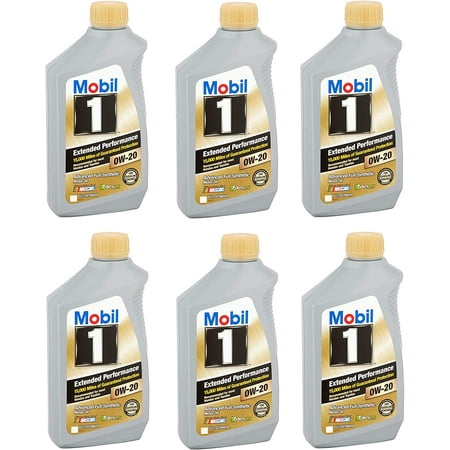 Mobil 1 Extended Performance Motor Oil 0W-20, 6 qt