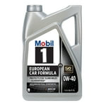 Mobil 1 European Car Formula Full Synthetic Motor Oil 0W-40, 5 Quart