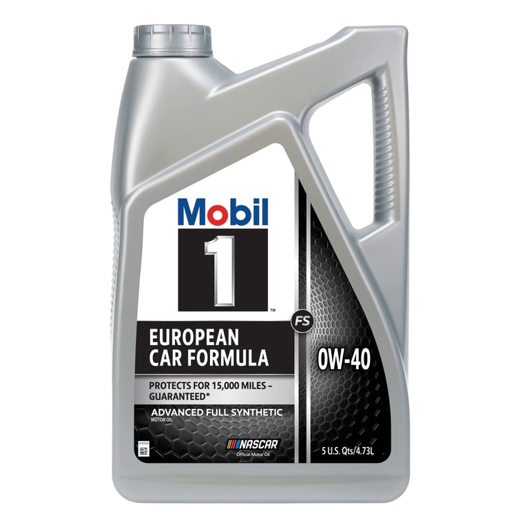 Mobil 1 FS European Car Formula Full Synthetic Motor Oil 0W-40, 5