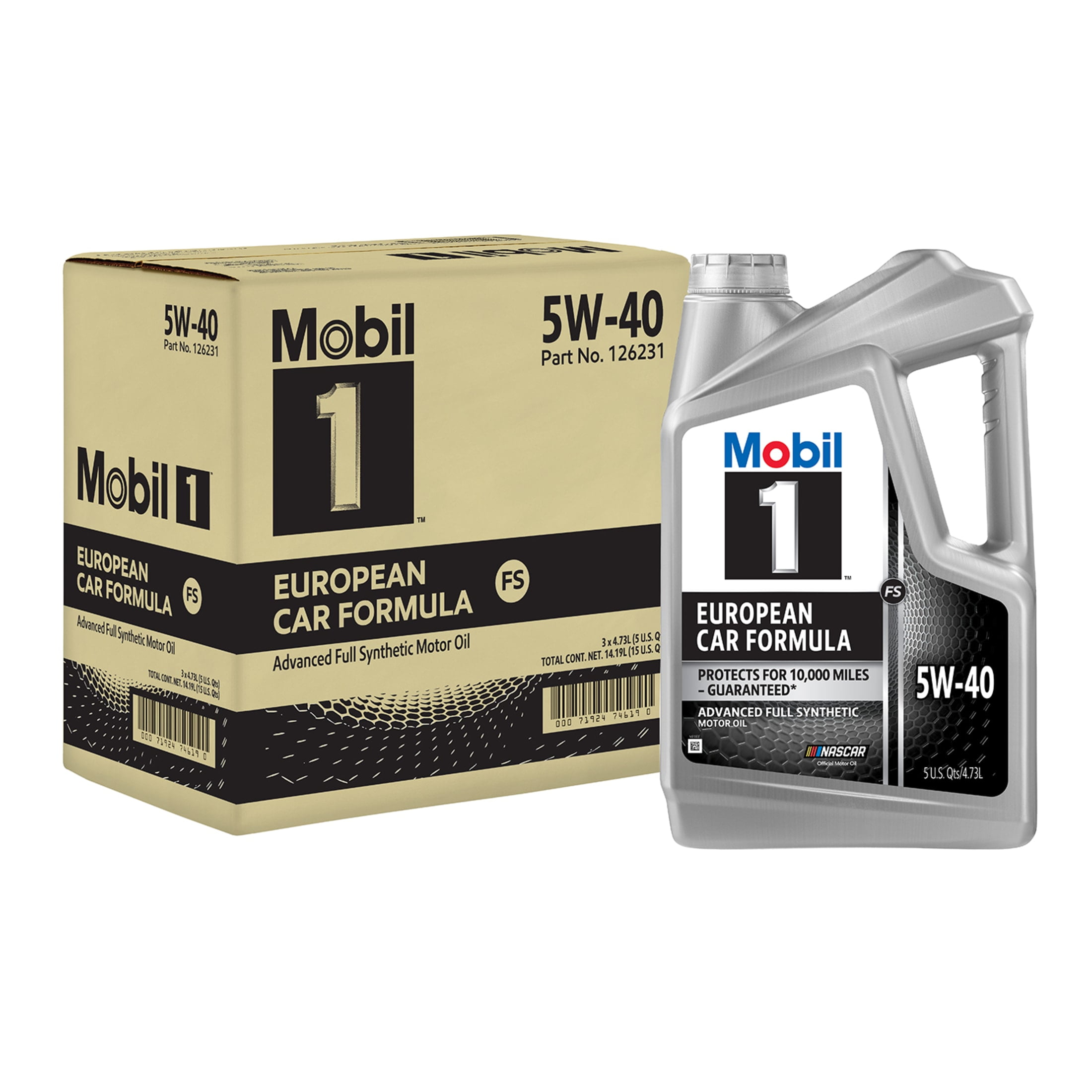 Mobil 1 1043611 75W-90 Full Synthetic Gear Lubricant 1 Quart, (6 Pack) 