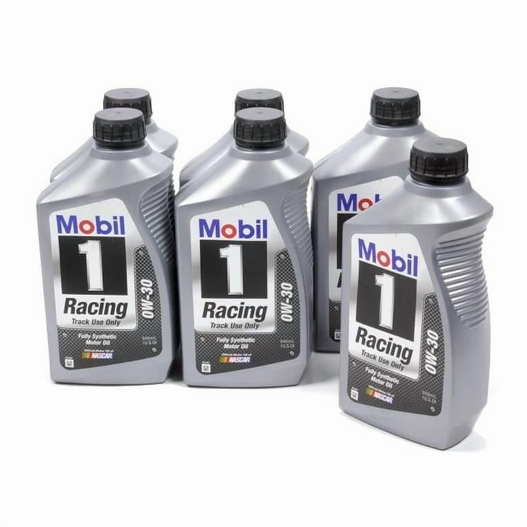 Mobil 1 0W-30 High-Performance Motor Oil for Racing and Track Use