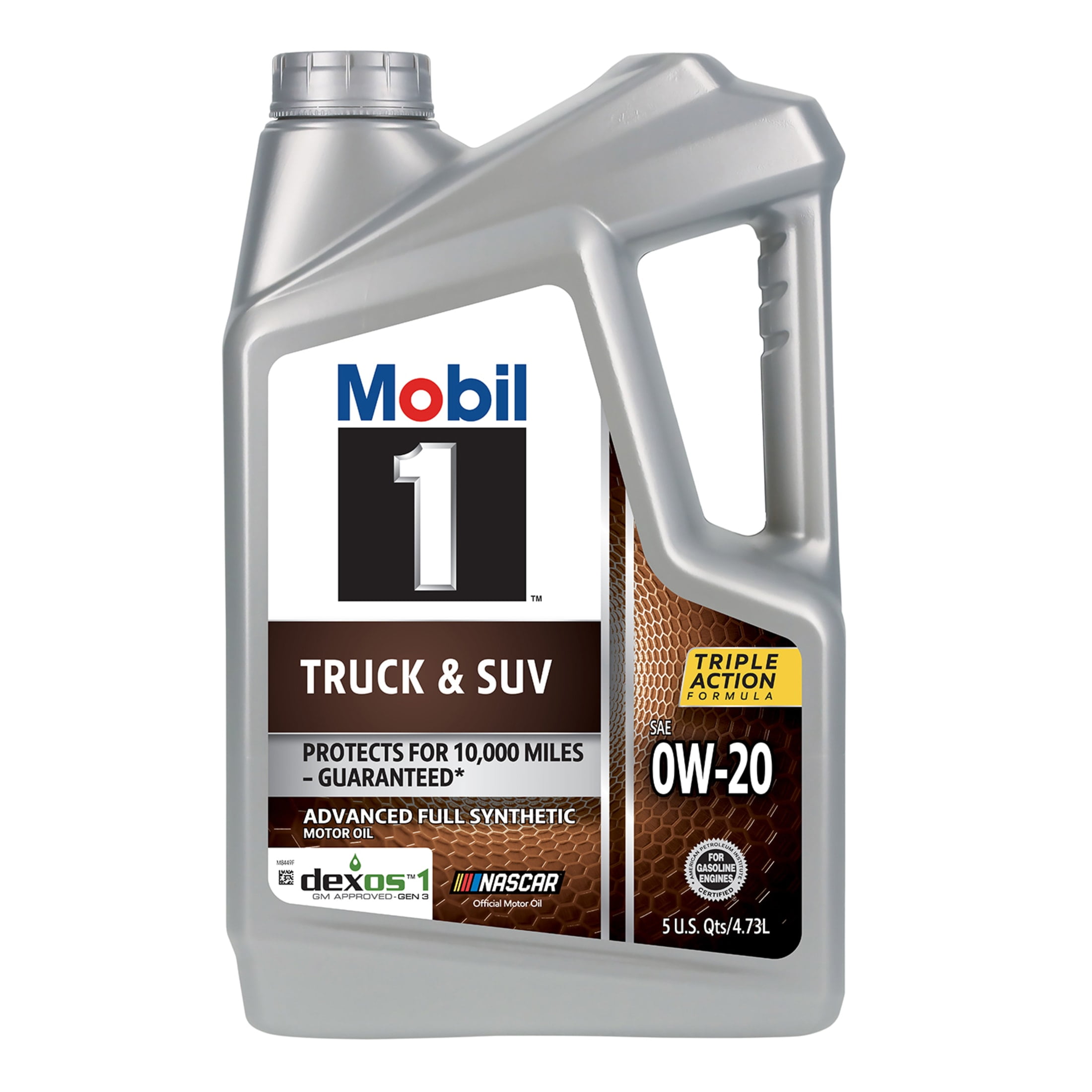 Mobil 1 Full Synthetic Motor Oil 0W-20 for Trucks & SUVs, 5 Quart, Enhanced Engine Protection, 10,000 Miles - Walmart.com Mobil 1 Full Synthetic Motor Oil 0W-20 for Trucks & SUVs, 5 Quart, Enhanced Engine Protection, 10,000 Miles - Walmart.com