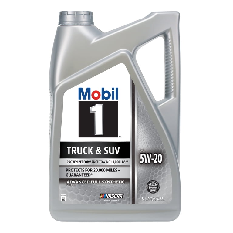 Mobil 1 Truck & SUV Full Synthetic Motor Oil 5W-20, 5 Quart