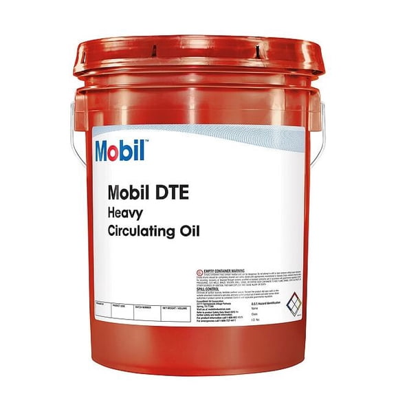Mobil 5 gal DTE Oil Pail 100 ISO Viscosity, Not Specified SAE, Amber 104826