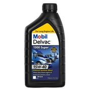 Mobil Delvac 1300 Super Heavy Duty Premium Synthetic Blend Diesel Engine Oil 15W-40, 1 Quart