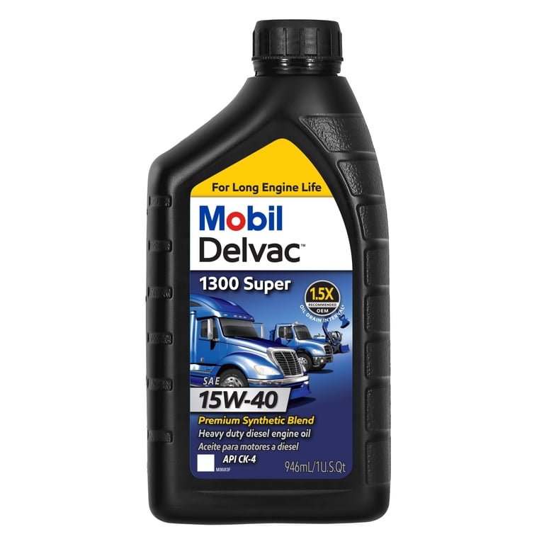 Mobil Delvac Premium Diesel Engine Oil, 15W-40, Heavy Duty