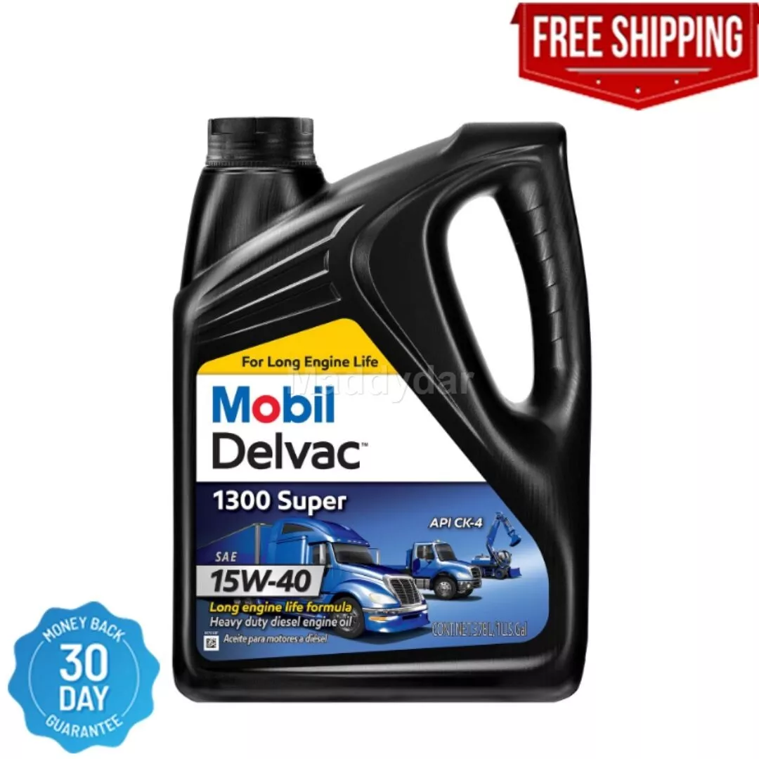 Mobil Delvac 1300 Super Heavy Duty Synthetic Blend Diesel Engine Oil 15W-40