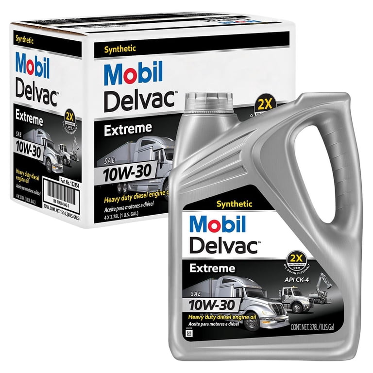 Mobil Delvac Extreme Synthetic Diesel Motor Oil 10W-30, 1 Gal