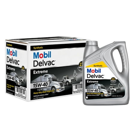 Mobil Delvac Extreme Heavy Duty Full Synthetic Diesel Engine Oil 15W-40, 1 gal