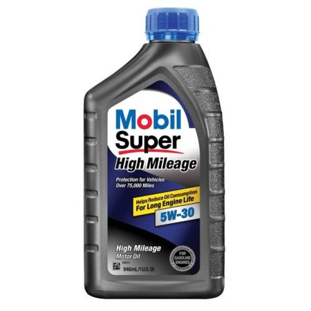 Mobil Super (112906-6PK) High Mileage 5W-30 Motor Oil - 1 Quart, (Pack of 6)