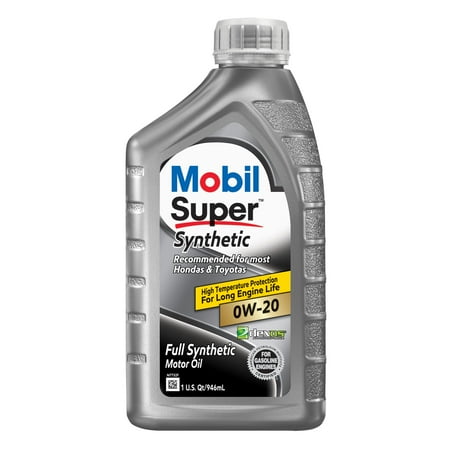 Mobil Super Synthetic Motor Oil 0W-20, 1 Quart