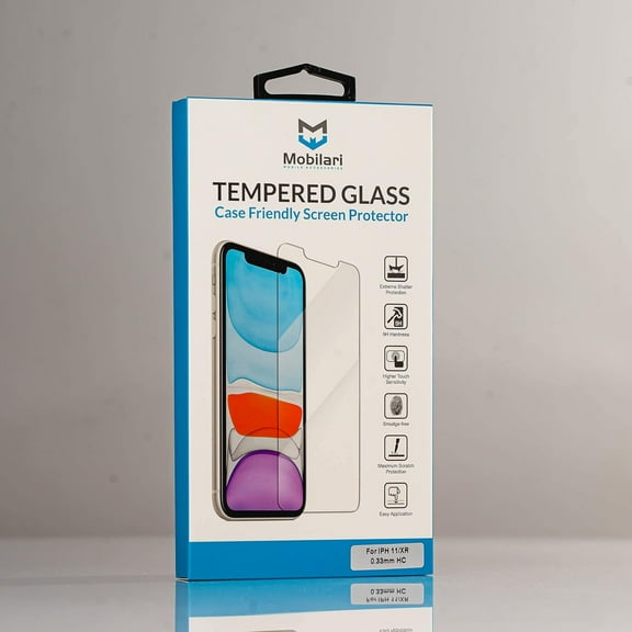 Mobilari Clear Tempered Glass Screen Protector for iPhone 11 / iPhone XR | Case-Friendly, 9H Hardness | US Brand