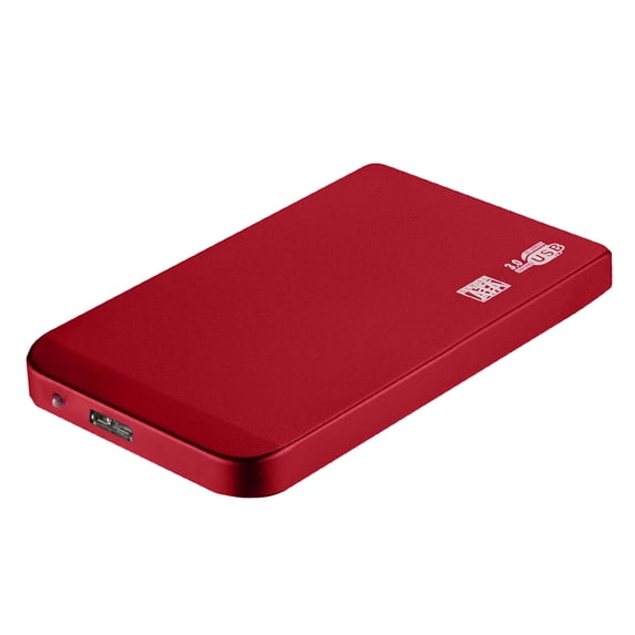 Mobile 10TB External USB Hard Drive, Slim Hard Disk, USB 3.0 Travel-Friendly for Computer Storage (Red)