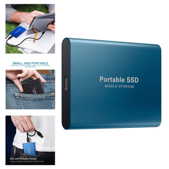 Mobile 16TB External USB Hard Drive, Slim Hard Disk, USB 3.1 Practical for Home and Office Storage and Backup Work PC, Laptop Computers & Type-C Phones